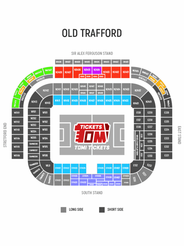 Old Trafford Seating plan